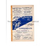 1953/4 ALBION ROVERS V COWDENBEATH Signed programme for the game at Albion Rovers dated 16/1/54.
