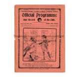 1926 F.A. CUP SEMI-FINAL AT TOTTENHAM Programme for Bolton Wanderers v Swansea Town 27/3/1926,