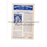 1945/6 FA CUP / QUEEN'S PARK RANGERS V BARNET Programme for the tie at Rangers 24/11/1945. Good