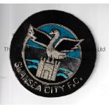 SWANSEA CITY EMBOSSED CLOTH BADGE Original cloth badge from 1980s. Good