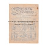 CHELSEA V TOTTENHAM HOTSPUR 1920 Programme for the League match at Chelsea 16/10/1920, slightly