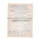 CHELSEA V TOTTENHAM HOTSPUR 1921 Programme for the League match at Chelsea 24/12/1921, slightly