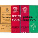 RUGBY UNION FOR COLLECTION ONLY. Over 450 programmes from 1960's onwards, mainly 1960s to 1980s.