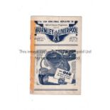 1947 FA CUP SEMI-FINAL / BURNLEY V LIVERPOOL Programme for the match at Manchester City FC 12/4/