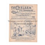 CHELSEA Programme for the home League match v Blackburn Rovers 2/5/1936, slightly creased. Generally