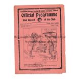 TOTTENHAM HOTSPUR Programme for the home League match v Birmingham 21/4/1923, minor tear and very