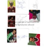 MANCHESTER UNITED AUTOGRAPHS A collection of hand signed photographs includes Schmeichel, Solskjaer,