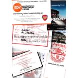 ARSENAL A miscellany of passes for hospitality at the Emirate Stadium and plastic wrist passes,