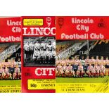 LINCOLN CITY 1987/8 HOMES & AWAYS First season in the Conference after being relegated from the