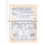 CHELSEA Programme for the home League match v Aston Villa 16/9/1933, ex-binder. Generally good