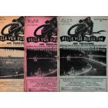 SPEEDWAY / BELLE VUE Seven home programmes for 1934 including New Cross, West Ham, Wimbledon 28/7&