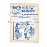 NEUTRAL AT CHELSEA 1909 Programme for The Church v The Stage 13/12/1909. Ex-binder. Generally good