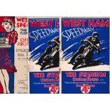 SPEEDWAY / WEST HAM V BELLE VUE Eight programmes for meetings at West Ham: 3 X 1932, 2 X 1933 and