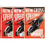 SPEEDWAY / NEW CROSS V BELLE VUE Four programmes for meetings at New Cross 15/5/1935, 8/9/1937, 27/