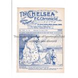 CHELSEA Programme for the home League match v Birmingham 6/3/1935, ex-binder. Generally good