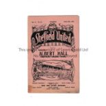 1924 FA CUP SEMI-FINAL AT SHEFFIELD UNITED Programme for Burnley v Aston Villa 29/3/1924, minor tape