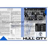 HULL CITY AUTOGRAPHS 1985 Programme for the away League match v Oldham Athletic 31/8/1985 signed