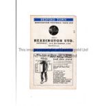 HEADINGTON UNITED Programme for the away Southern League match v Bedford Town 18/12/1954, slight