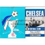 1971 ECWC FINAL Programmes for Chelsea v Real Madrid in Athens, official and Chelsea issue. Good