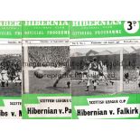 HIBERNIAN Twelve home programmes v Falkirk LC and Partick C 56/7, Motherwell, Hearts and Dundee 57/