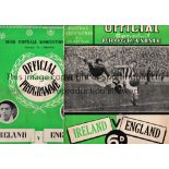NORTHERN IRELAND V ENGLAND Six programmes for matches in Belfast 4/2/1950 scores entered, 7/10/1950,