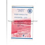 1949 FA CUP SEMI-FINAL AT ARSENAL FC Programme for Portsmouth v Leicester City at Highbury 26/3/