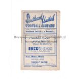 ARSENAL Programme for the away Football Combination match v Southend United 5/11/1949, slightly