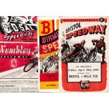 SPEEDWAY / BELLE VUE Forty one away programmes: 13 X 1950, 13 X 1951 and 15 X 1952. Generally good