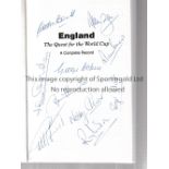 ENGLAND AUTOGRAPHS 1966 Softback book, England The Quest for the World Cup, signed by 10 of the