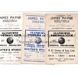 LLANDUDNO HOMES 1954/5 TO 1960/1 Sixteen programmes for the games at Llandudno against 1954/5