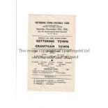 1945/6 FA CUP / KETTERING TOWN V GRANTHAM TOWN Single sheet programme for the tie at Kettering 17/