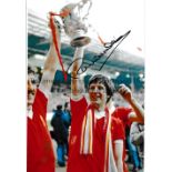 LIVERPOOL AUTOGRAPHS Three 12 x 8 photos of Ronnie Whelan holding aloft the FA Cup in 1982, and