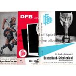 WEST GERMANY FOOTBALL PROGRAMMES Nine home programmes v Greece 1961, Brazil 1968, Spain 1958,