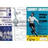 TOTTENHAM HOTSPUR Twenty home programmes v Plymouth Res 8/1/51, v Dortmund Borussia, Festival of