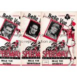 SPEEDWAY / BELLE VUE Thirty nine home programmes: 19 X 1957, 15 X 1958 including England v Australia