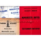 MANCHESTER UNITED Three programmes: Home v Tottenham Hotspur 1967 Charity Shield pirate issued by