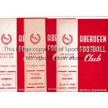 ABERDEEN Three home programmes for 1957/8 season v Falkirk LC, Queen's park and Kilmarnock