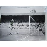 BERT TRAUTMANN AUTOGRAPH A 16 x 12 colorized photographic edition of the Man City goalkeeper