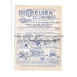 CHELSEA Programme for the home League match v Birmingham 5/11/1932, ex-binder. Generally good