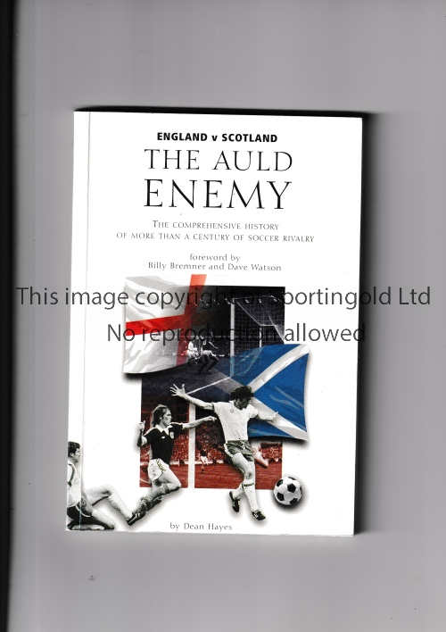 ENGLAND AUTOGRAPHS 1966 / DENIS LAW Softback book, England v Scotland The Auld Enemy, signed by 8 of