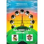 LIVERPOOL AUTOGRAPHS / 1981 EUROPEAN CUP FINAL Programme for Liverpool v Real Madrid in Paris,