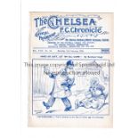 CHELSEA Programme for the home League match v Preston 2/21935, ex-binder. Generally good
