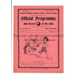 TOTTENHAM HOTSPUR Programme for the home London Combination match v Queens Park Rangers 25/10/