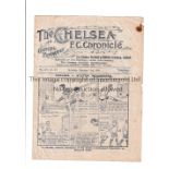 1919/20 CHELSEA V LEICESTER CITY Programme for the game at Stamford Bridge 21/2/20. Slight crease,