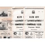 BATH CITY HOMES 1951 TO 1964 Six programmes for the games at Bath against 1951/2 Merthyr 1953/4