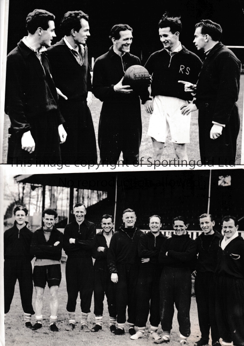 CARDIFF CITY Eight original b/w Press photos of various size, most with stamps on the reverse