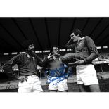 GARETH EDWARDS AUTOGRAPHS A 12 x 8 b/w photo showing Edwards and Barry John posing with