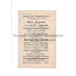 1945/6 FA CUP / IPSWICH TOWN V WISBECH TOWN Programme for the match at Ipswich 24/11/1945,