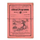 TOTTENHAM HOTSPUR Gatefold programme for the home League match v Aston Villa 23/3/1912 with minor
