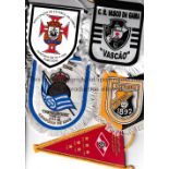 FOOTBALL PENNANTS Five small pennants issued to players including Spartak Moscow, Vitesse, Real